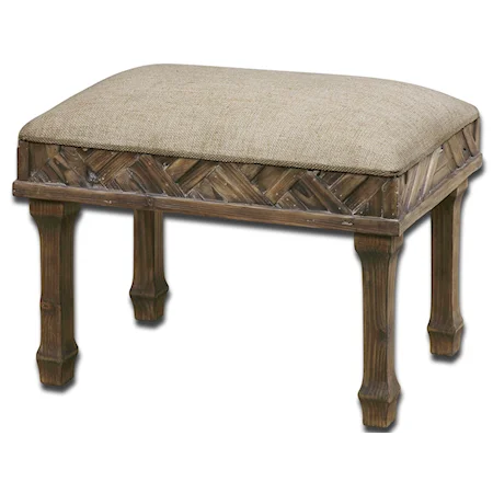 Tehama Small Bench with Rustic Style